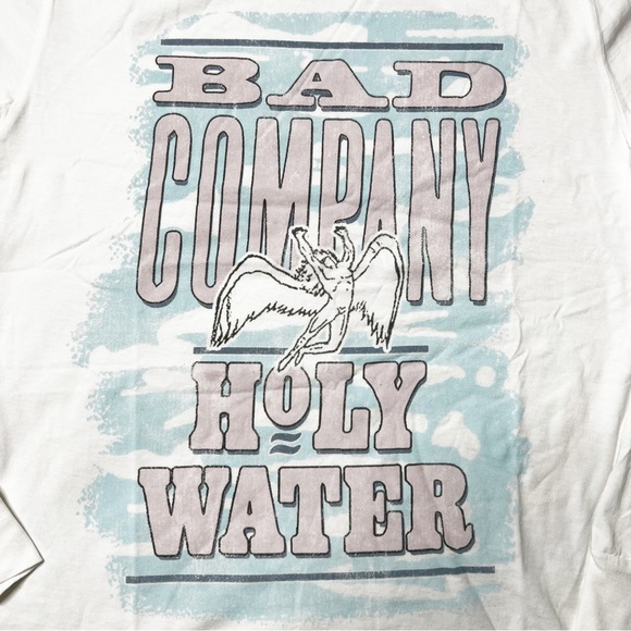 NWOT Bad Company Holy Water Long Sleeve Graphic T-Shirt White Women’s XS - Picture 4 of 8